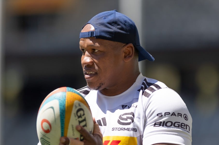 Bongi Mbonambi during the DHL Stormers training session and press conference at DHL Stadium on October 28, 2026 in Cape Town, South Africa. (Photo by Cole Cruickshank/Gallo Images)