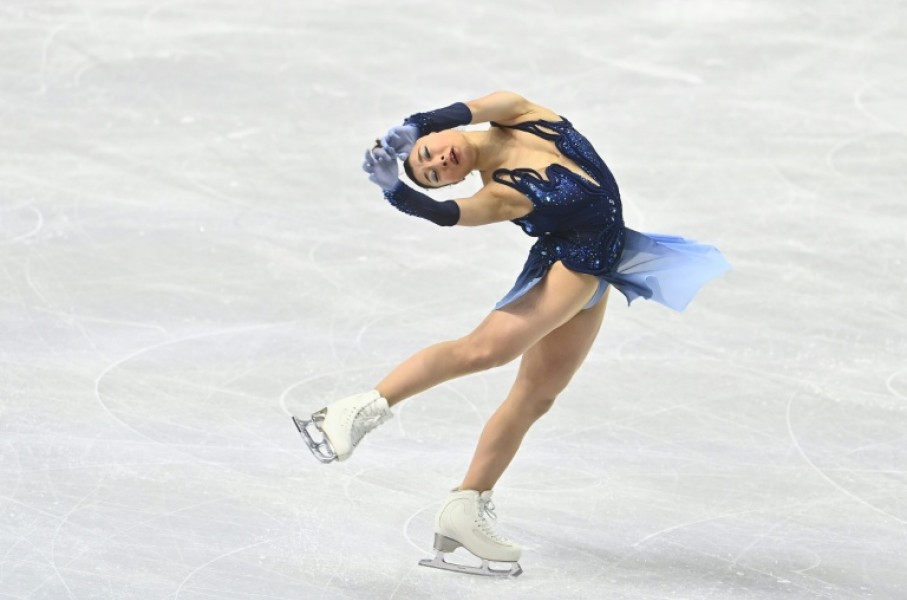 Japan's Kaori Sakamoto scored 79.31 points in the short programme at the 2026 World Figure Skating Championships in Prague
