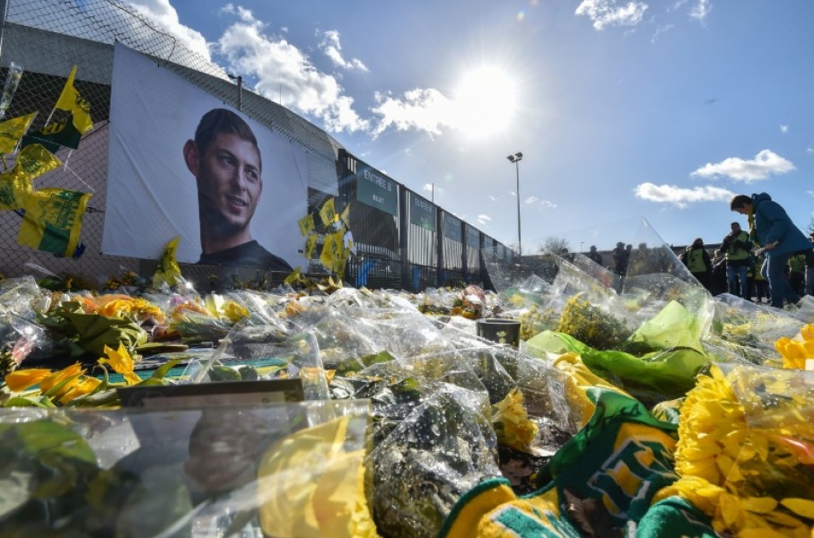 A portrait of Emiliano Sala in Nantes, on February 10, 2019