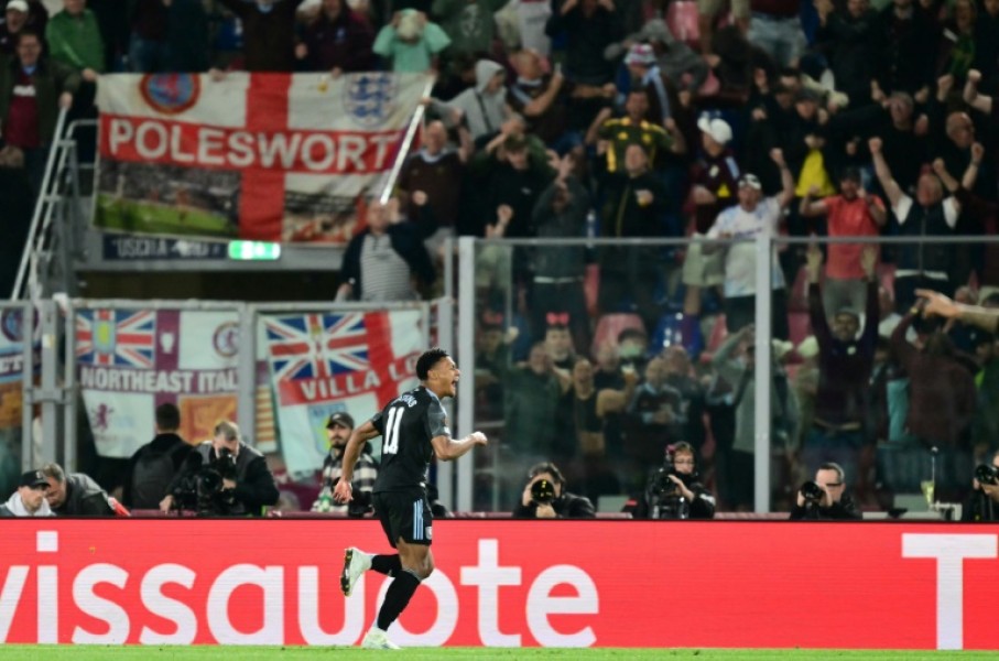 Ollie Watkins scored Aston Villa's second goal at Bologna