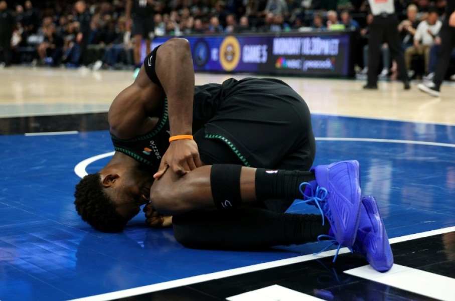 Minnesota Timberwolves star Anthony Edwards suffered a left knee injury in game four of the team's NBA playoff series against the Denver Nuggets