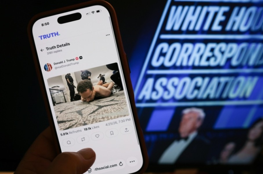 Trump was attending the annual press gala for the time as president, having skipped it throughout his first term and last year