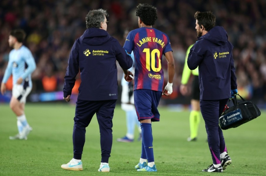 Barcelona's Spanish forward Lamine Yamal suffered a hamstring injury in late April