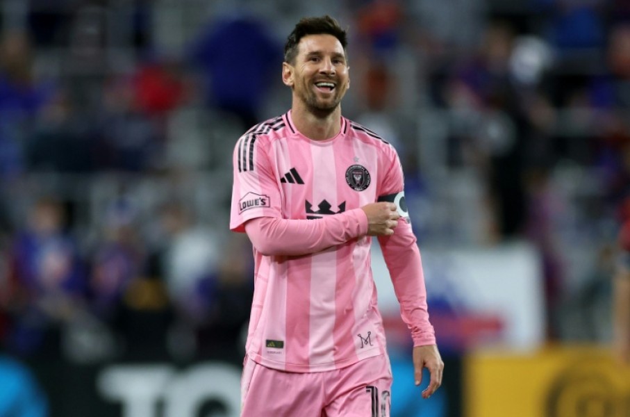 Argentine superstar Lionel Messi celebrates Inter Miami's 5-3 MLS win over FC Cincinnati