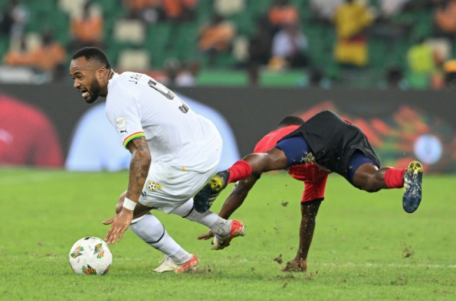 Striker Jordan Ayew (L) captains 2026 World Cup qualifiers Ghana.