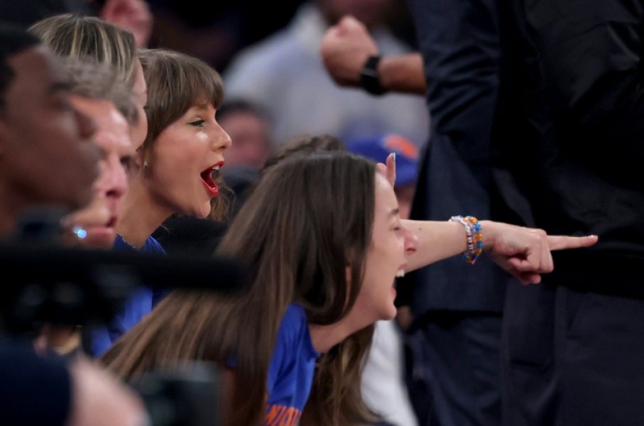 Taylor Swift attends game four of the NBA Finals between the New York Knicks and San Antonio Spurs at Madison Square Garden
