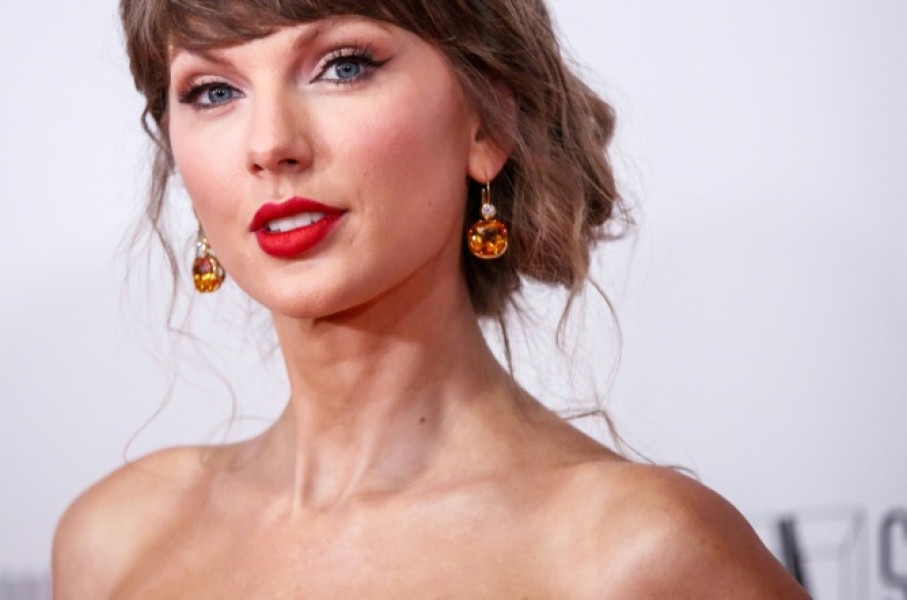 US singer-songwriter Taylor Swift is pictured at a gala in New York ahead of her induction into the Songwriters Hall of Fame