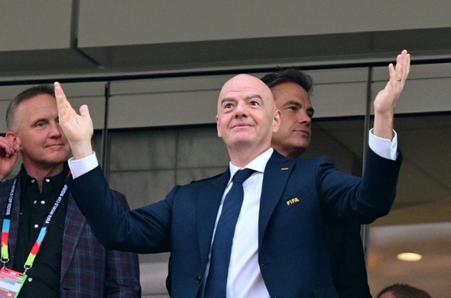 FIFA president Gianni Infantino flew to 10 matches in seven days at the World Cup including co-hosts USA against Paraguay at the Los Angeles Stadium