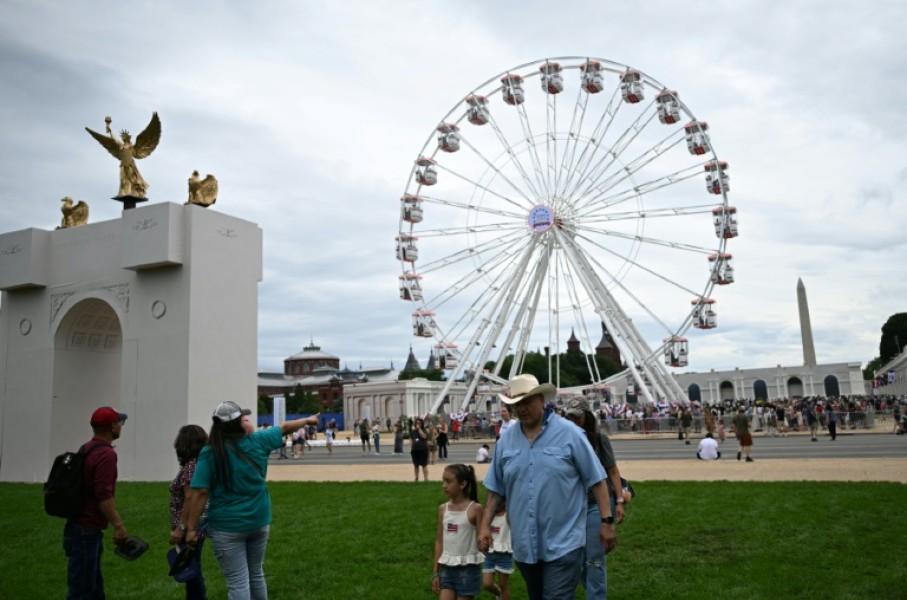 People attend the “Great American State Fair" on the National Mall in Washington, DC, on June 27, 2026