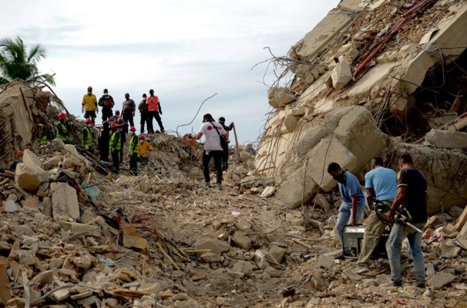 Rescuers search for earthquake victims in Caraballeda, La Guaira State, Venezuela on July 3, 2026