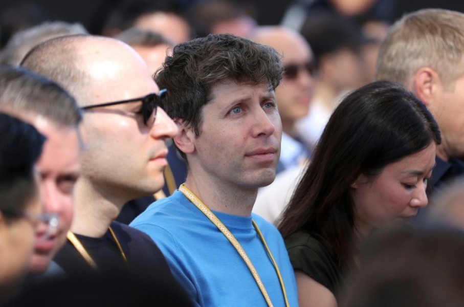 CEO of OpenAI Sam Altman looks on during the Apple Worldwide Developers Conference (WWDC) in 2024