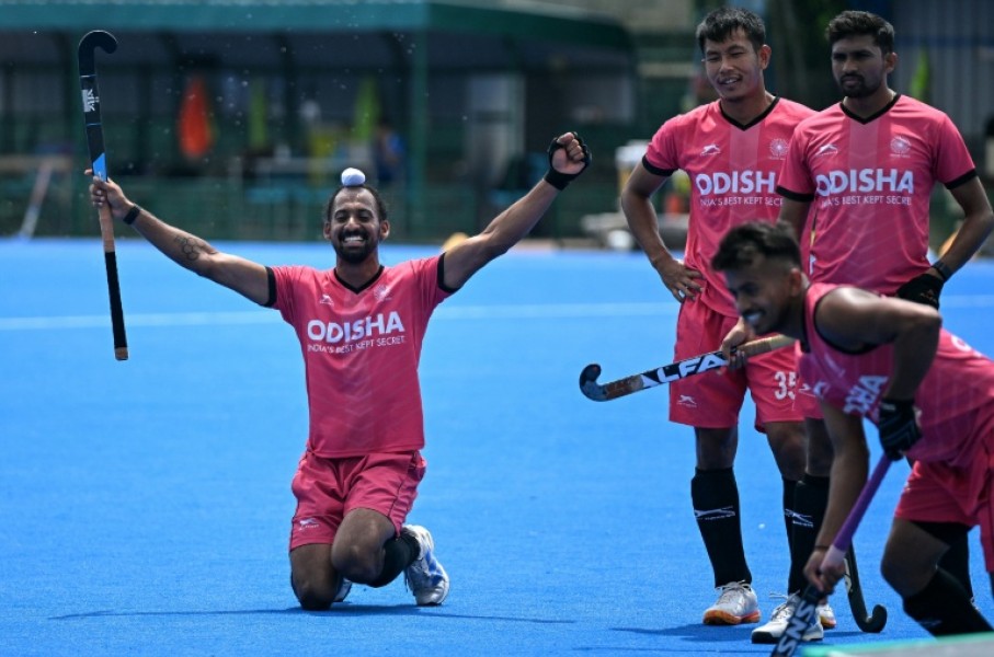 Hardik Singh (left) trains with the India squad in Bengaluru. "Every nation has a time and I believe India has arrived," says the 27-year-old
