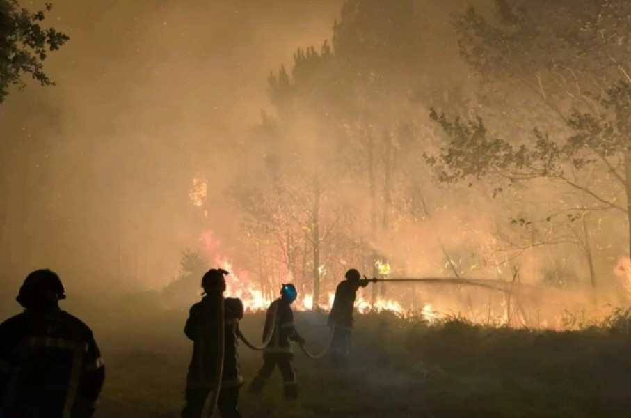 Fire crews have been battling day and night to try to counter the blazes in southwest France