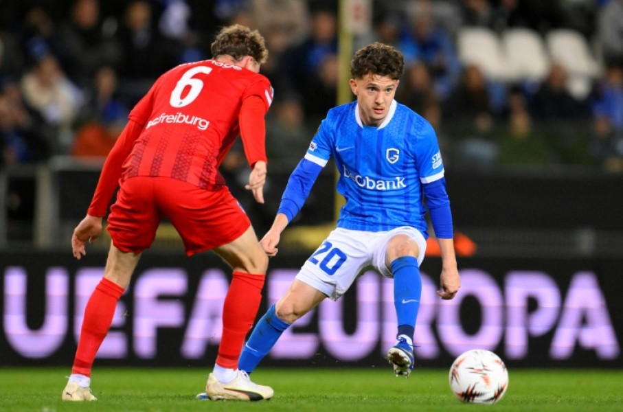 Borussia Dortmund have signed Greece midfielder Konstantinos Karetsas (R) from Genk