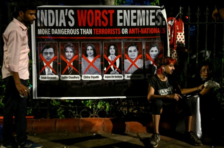 Journalists and TV channels have been targeted by India's youth protesters, who say new outlets are aligned with Prime Minister Narendra Modi's administration