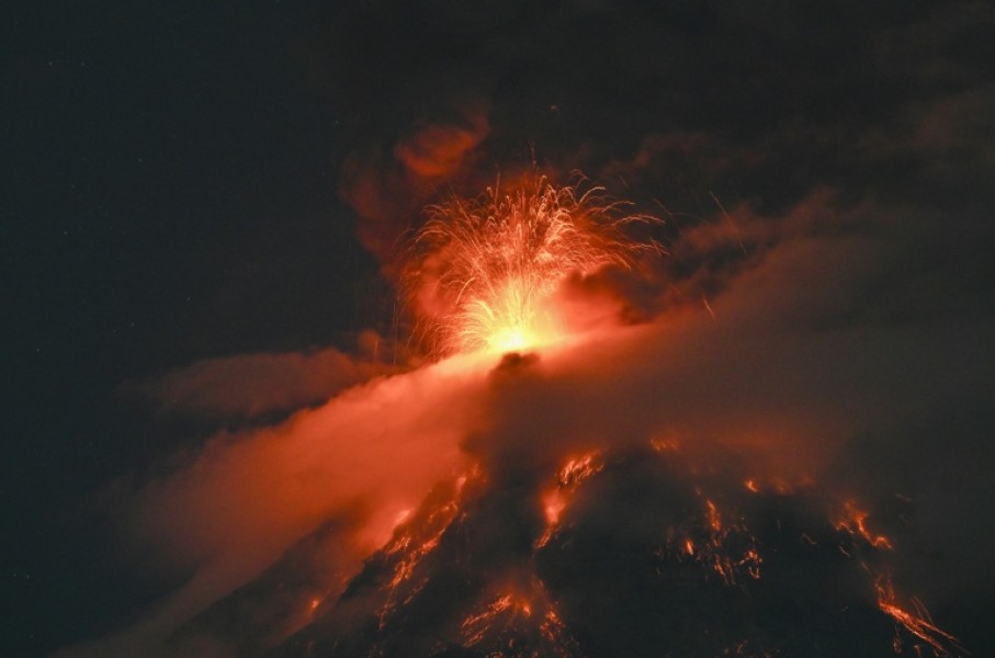 Fuego erupted on Monday morning and by nightfall it intensified, with lava flows and huge plumes of gas and ash spewed into the air