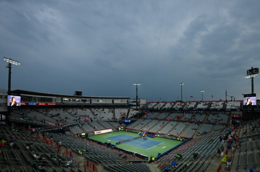Play was washed out by rain on the ninth day of the ATP Montreal Masters, pushing all four quarter-final matches to the same day