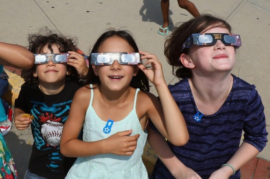 Eclipses happen when the Moon passes directly between the Sun and Earth