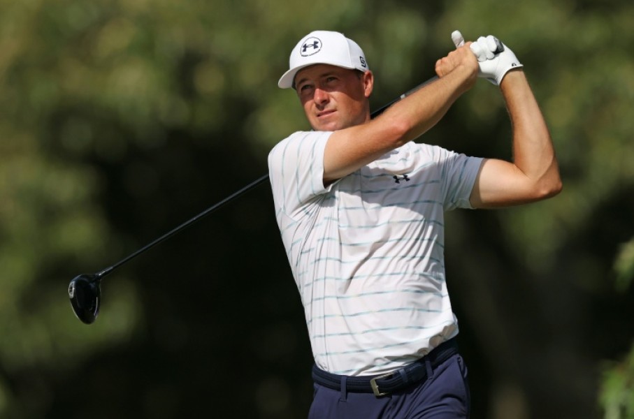 Three-time major winner Jordan Spieth of the United States shared the lead with four other Americans after the first round of the PGA Tour St. Jude Championship