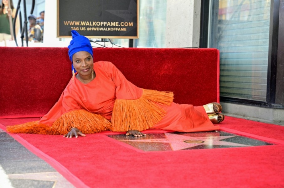 Beninese musician and actress Angelique Kidjo became the first Black African to have a star on the Hollywood Walk of Fame