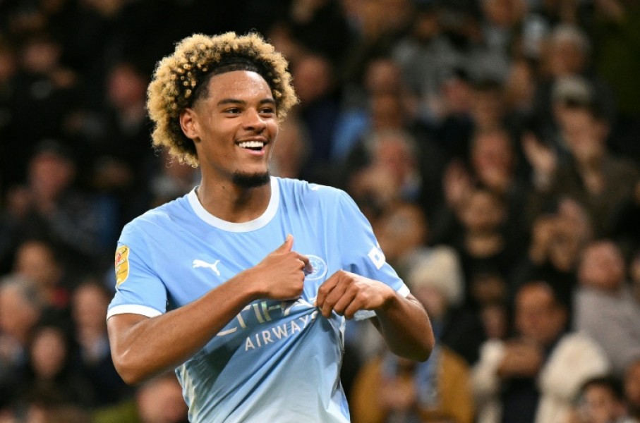 Floyd Samba scored twice on his Manchester City debut