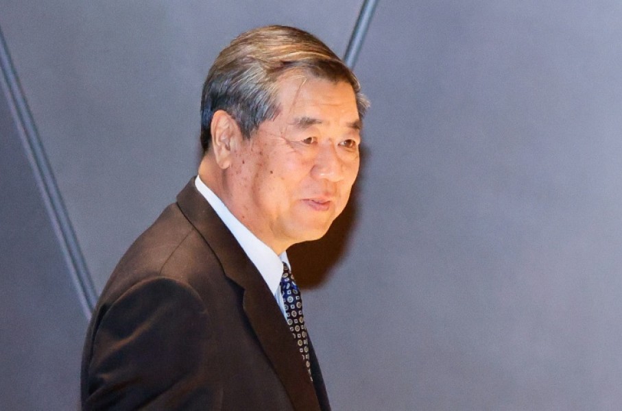 Chinese Vice Premier He Lifeng arrives for a meeting with US Secretary of Treasury Scott Bessent in New York