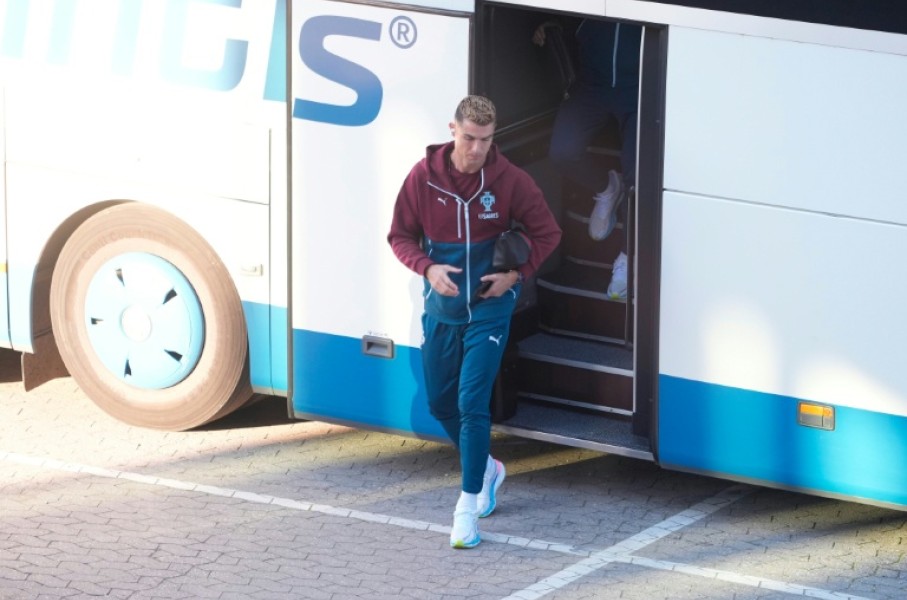 Cristiano Ronaldo was seen at Parken stadium in Copenhagen