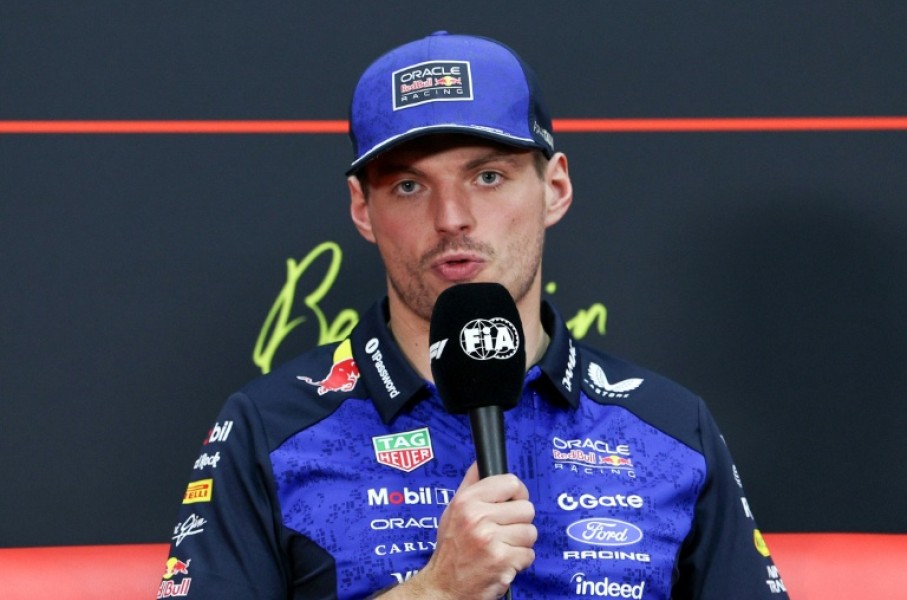 Red Bull Racing's Dutch driver Max Verstappen speaks during a press conference ahead of the Formula One Bahrain Grand Prix at Sepang International Circuit in Sepang on October 1, 2026.