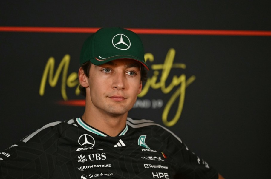 Mercedes' British driver George Russell trails team-mate Kimi Antonelli by 123 points