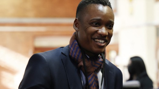 File: Duduzane Zuma, the son of former South African President Jacob Zuma, arrives ahead of his dad's corruption trial at the Pietermaritzburg High Court in Pietermaritzburg, South Africa, on May 26, 2021.