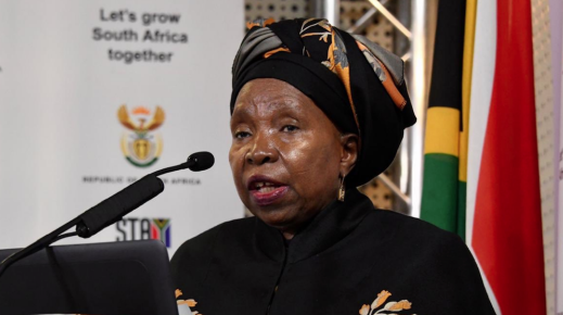 Cooperative Governance and Traditional Affairs Minister Nkosazana Dlamini-Zuma.