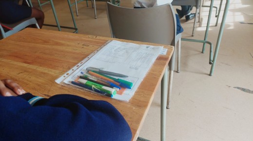A Matric pupil waiting for an exam paper. eNCA