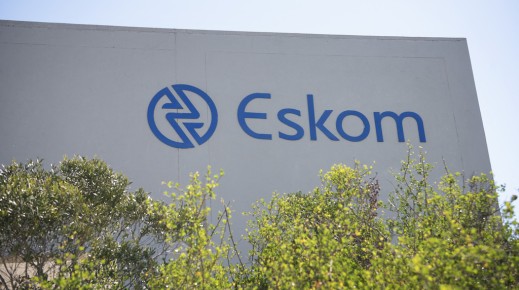 Eskom's logo is seen at the Koeberg Nuclear Power Station. AFP/Rodger Bosch