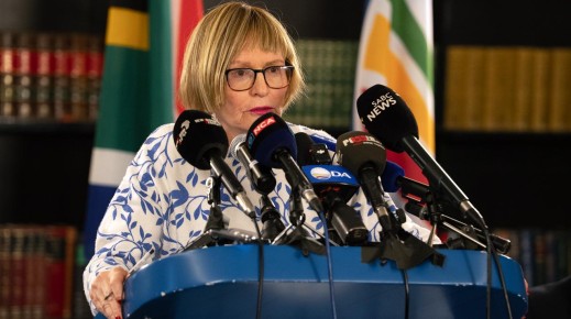 Democratic Alliance’s Federal Council chairperson Helen Zille during a media briefing in Cape Town