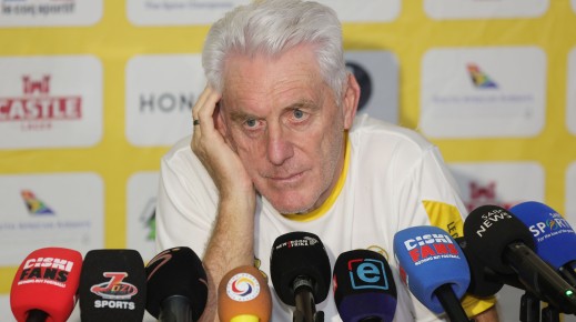 Bafana Bafana head coach Hugo Broos.