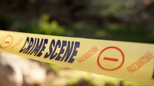 Police crime scene tape. GettyImages/Jacob Wackerhausen
