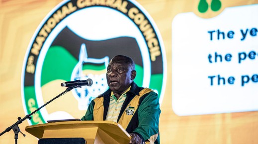 ANC President Cyril Ramaphosa speaks at the 5th National General Council. Per-Anders Pettersson/Getty Images
