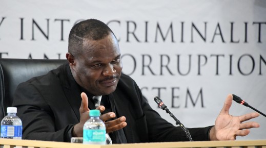 Sergeant Fannie Nkosi testifies at the Madlanga Commission. Gallo Images/Frennie Shivambu