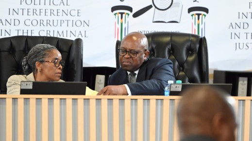 Sesi Baloyi and Mbuyiseli Madlanga at Madlanga Commission Of InquiryGalloImages/Frennie Shivambu