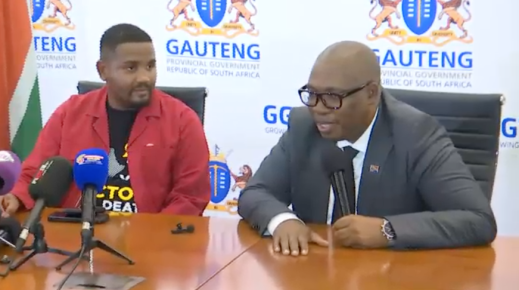 Panyaza Lesufi and Nkululeko Dunga