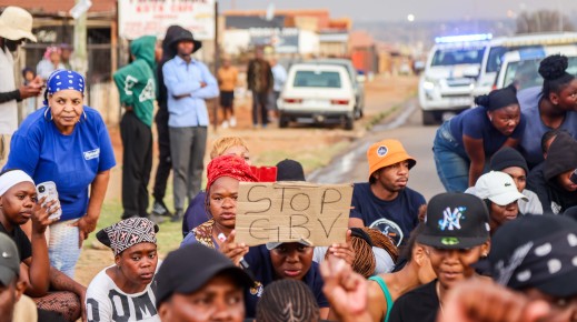 Kwa-Thema community members during a Gender Based Violence (GBV) Community March in Kwa-Thema on September 17, 2026 in Springs, South Africa.  (Photo by Gallo Images/OJ Koloti)