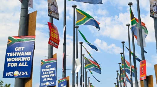 Political parties posters.  Frennie Shivambu/Gallo Images