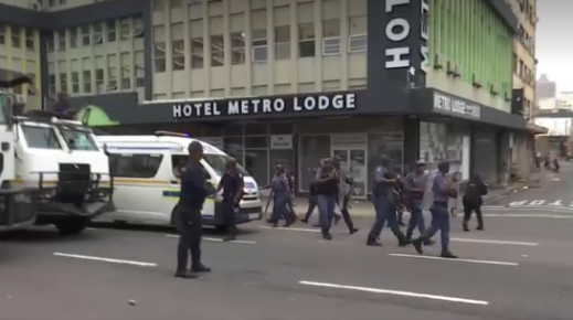 Cops fire tear gas at protestors in Durban 