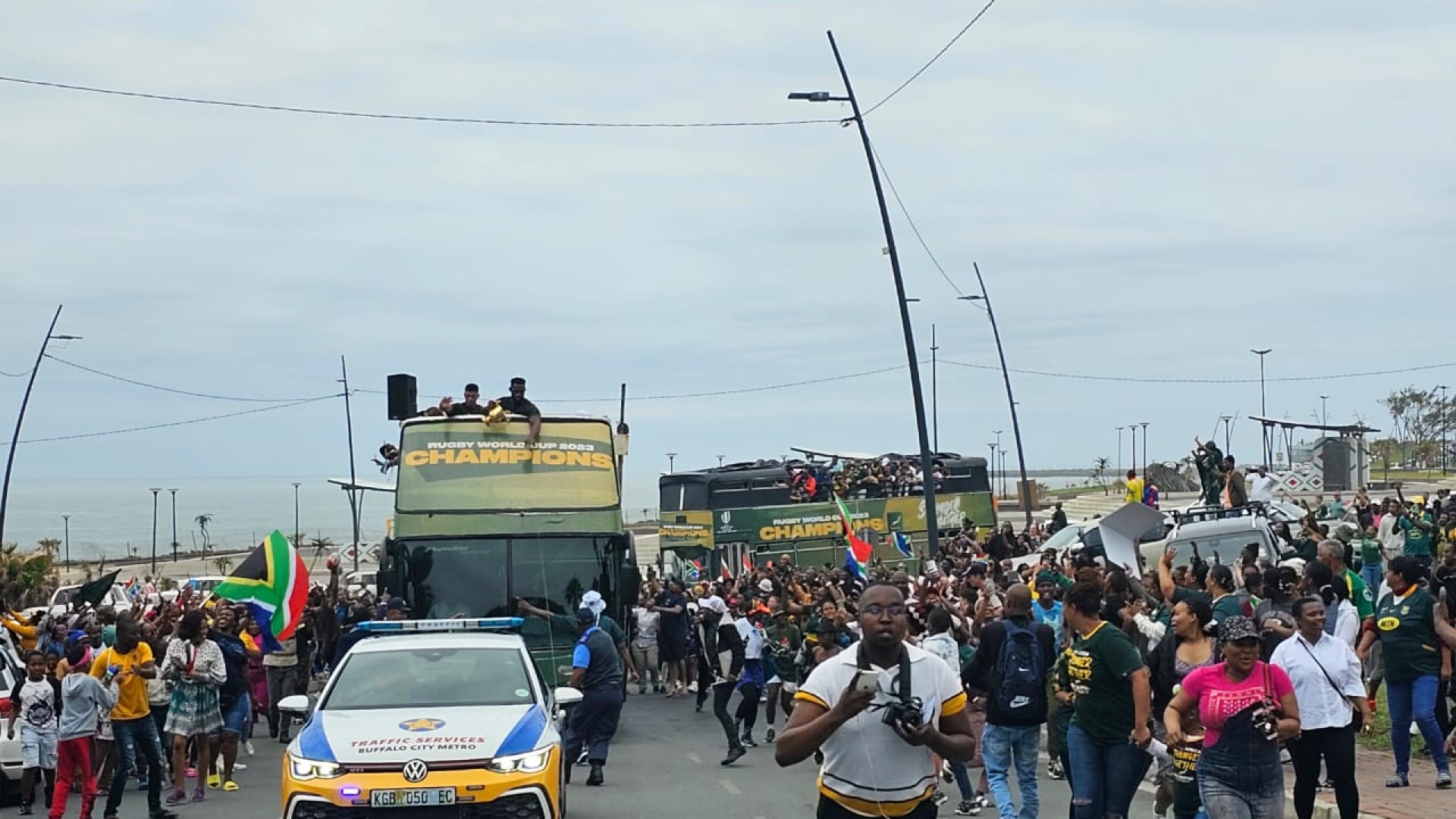 World champions, the Springboks have landed in East London, Eastern Cape where they will conclude their World Cup trophy tour.