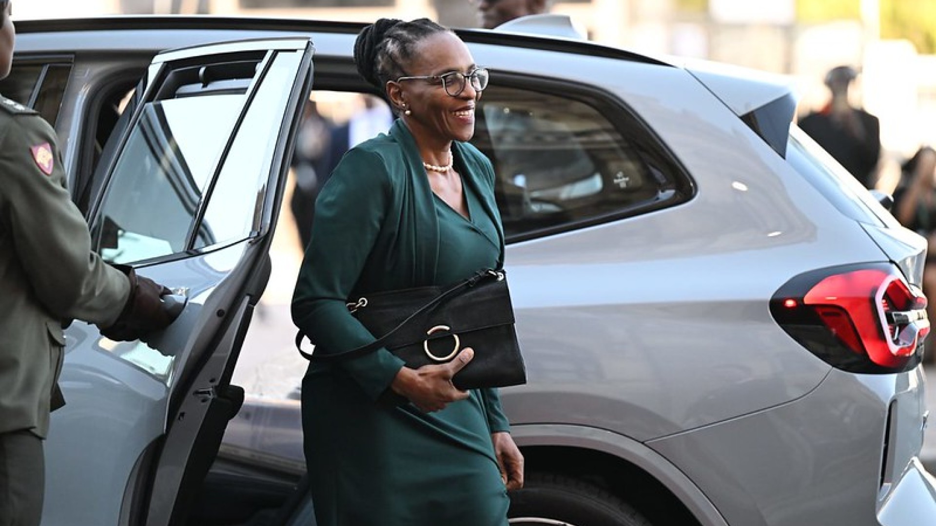 Chief Justice Mandisa Maya arrives at Parliamentary Precinct ahead of the SONA