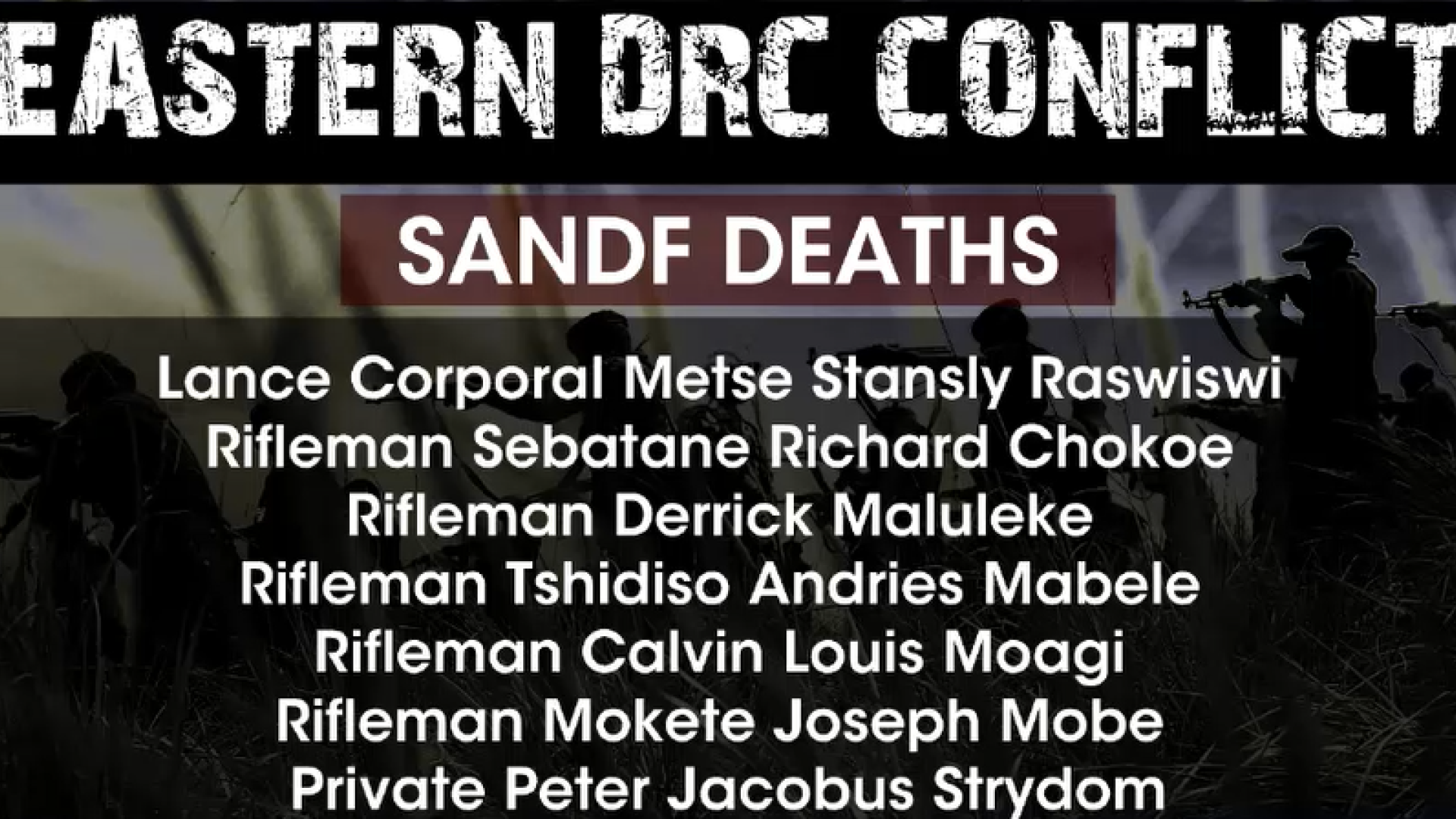 SANDF deaths/ eNCA