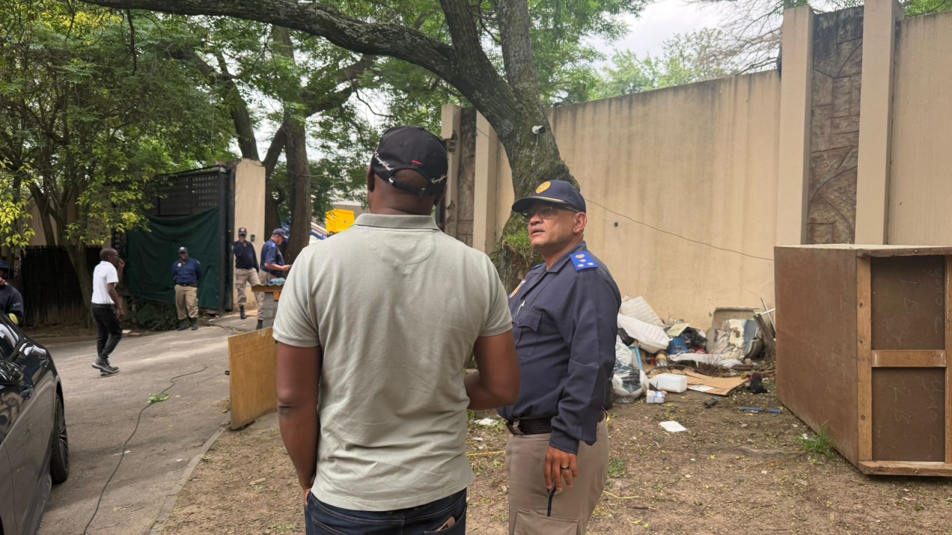 The City of Johannesburg is conducting a follow-up compliance verification at a Bryanston property that is being unlawfully occupied. Supplied