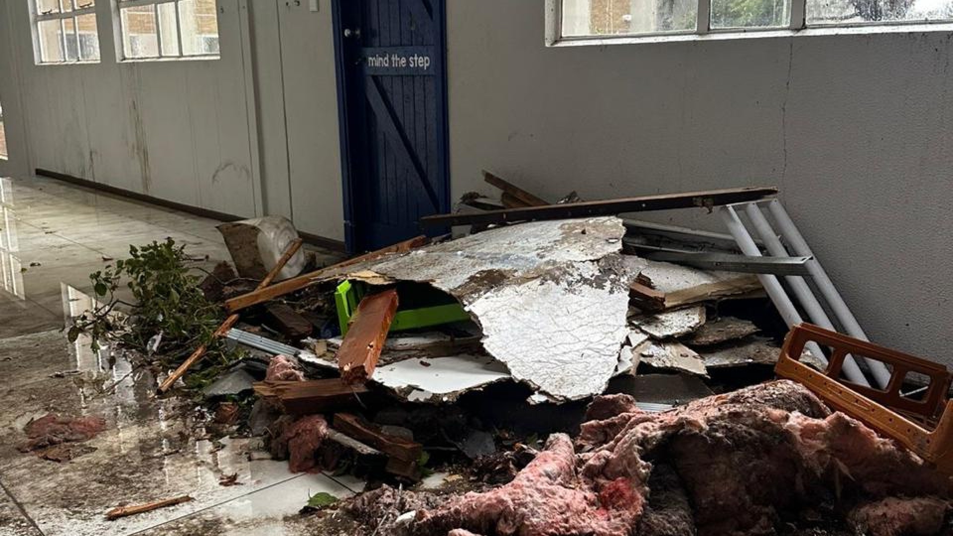 Beaumont Primary School which was damaged