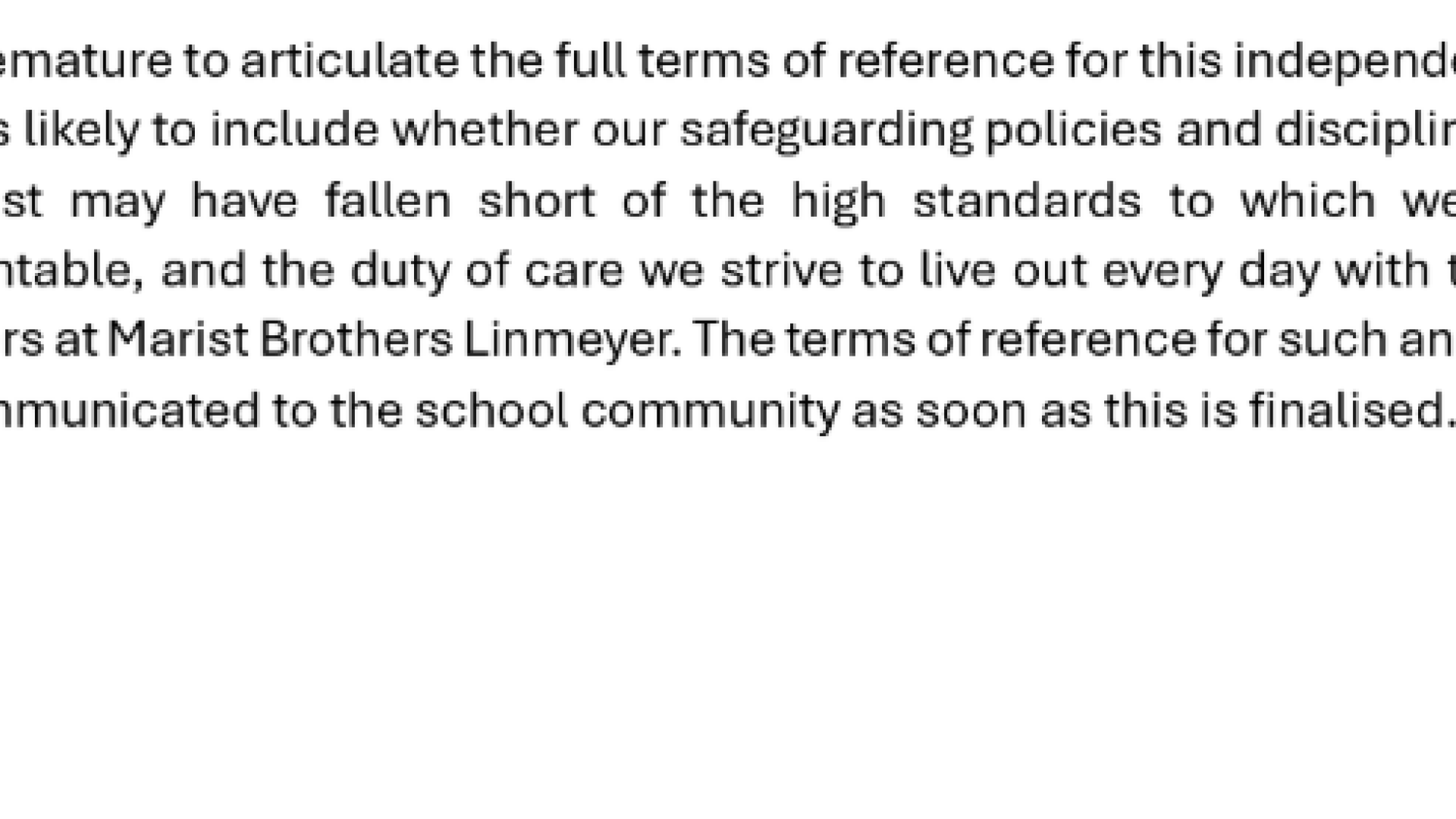 Marist Brothers Linmeyer statement part 2