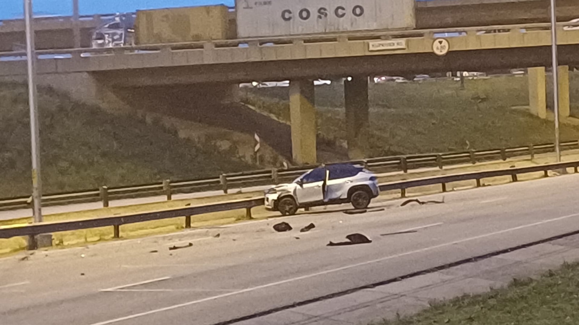 Three civilians were injured following a high-speed chase between police and suspected cash-in-transit robbers on Friday. Photo supplied